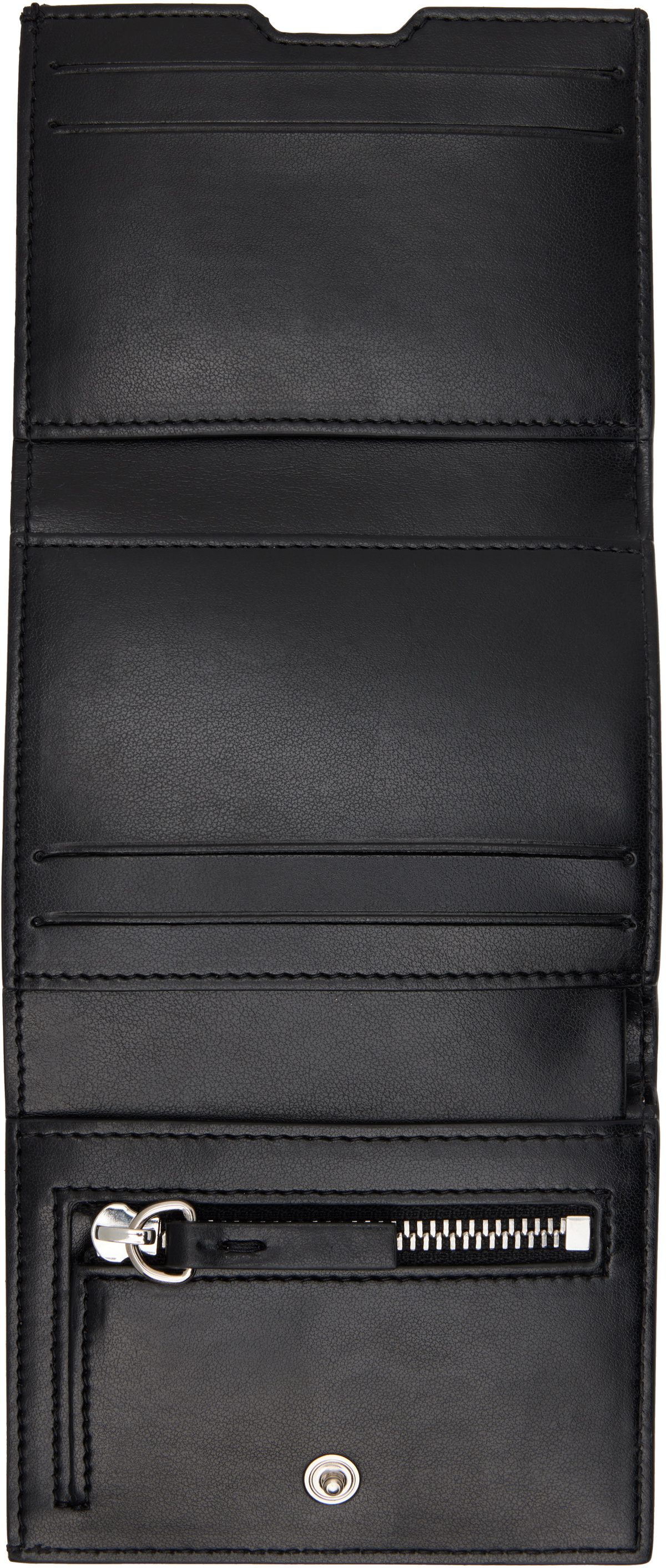 MM6 Maison Margiela Black Trifold Wallet