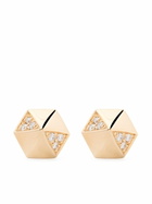 Harwell Godfrey 18K Yellow Gold Pyramid Diamond Stud Earrings