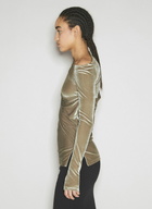 Helmut Lang Velvet Asymmetrical Top