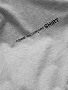 Comme des Garçons SHIRT - Logo-Print Mélange Cotton-Jersey T-Shirt - Gray - S