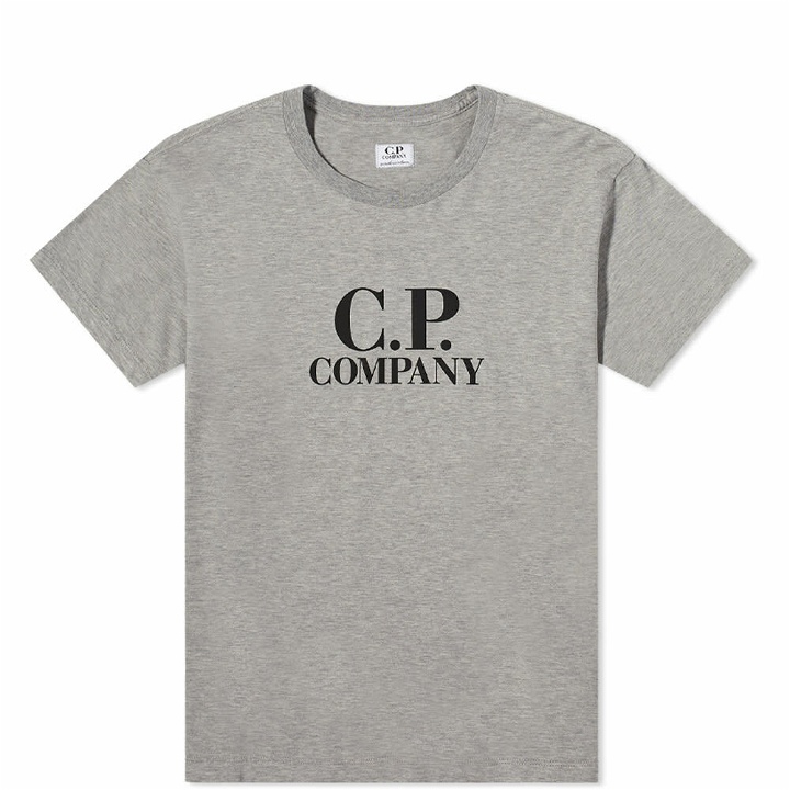 Photo: C.P. Company Undersixteen Men's Logo Goggle Tee in Grey Melange