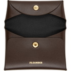 Jil Sander Brown Folded Coin Pouch