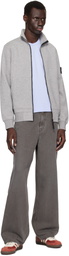 Stone Island Gray Logo Patch Sweater