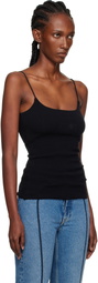 MM6 Maison Margiela Black Lycra Jersey Tank Top