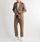 Barena - Checked Virgin Wool-Blend Drawstring Trousers - Brown