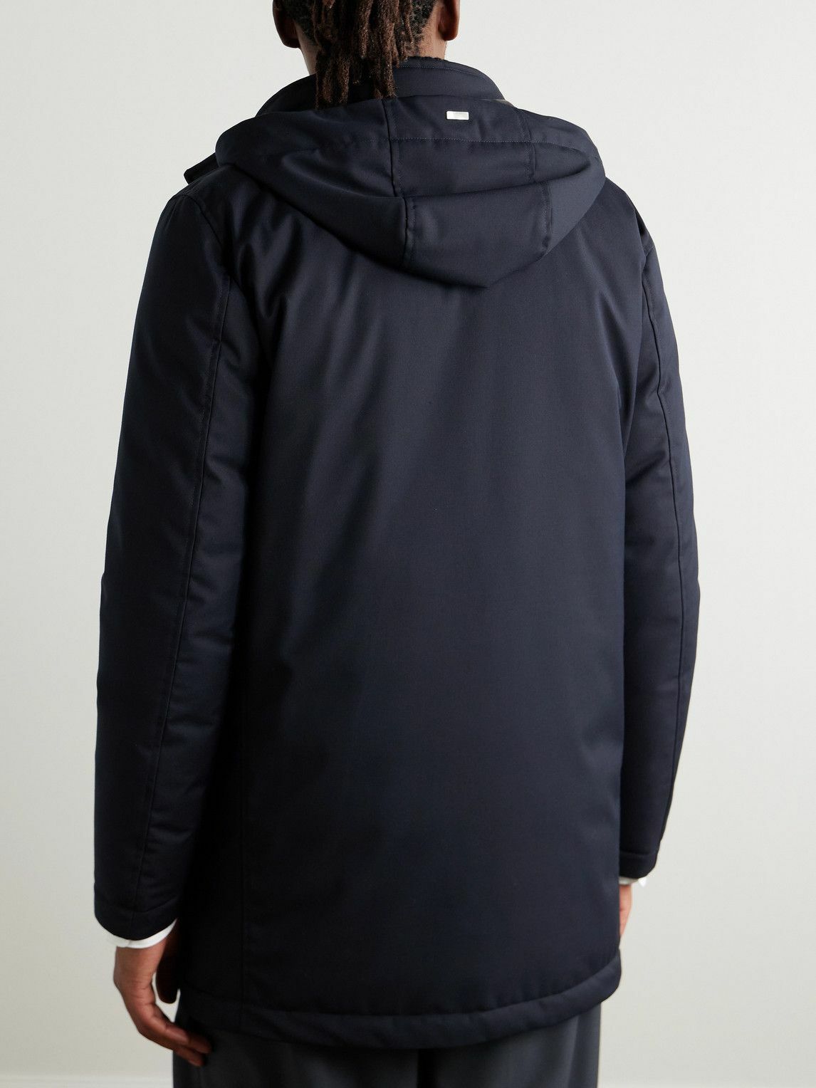 Herno - Padded Twill Hooded Down Parka - Blue