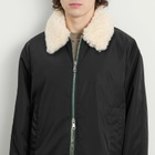 Cole Buxton Men's High Pile Collar Cargo Jacket in Black