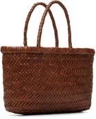 Dragon Diffusion Tan Mini Flat Gora Bag