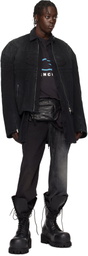 Balenciaga Black Racer Denim Jacket