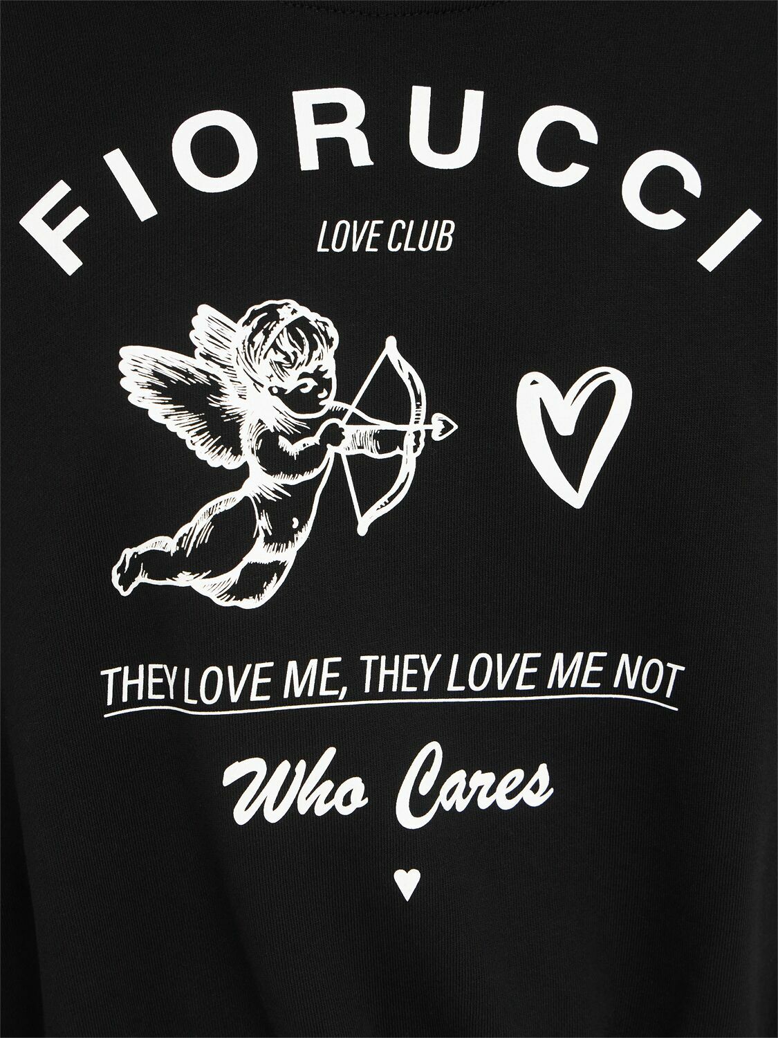 FIORUCCI Cupid Love Club Print Crop Sweatshirt