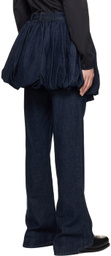 AARON ESH Navy Puff Skirt Jeans