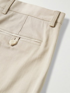 Etro - Slim-Fit Straight-Leg Cotton-Blend Gabardine Trousers - Neutrals