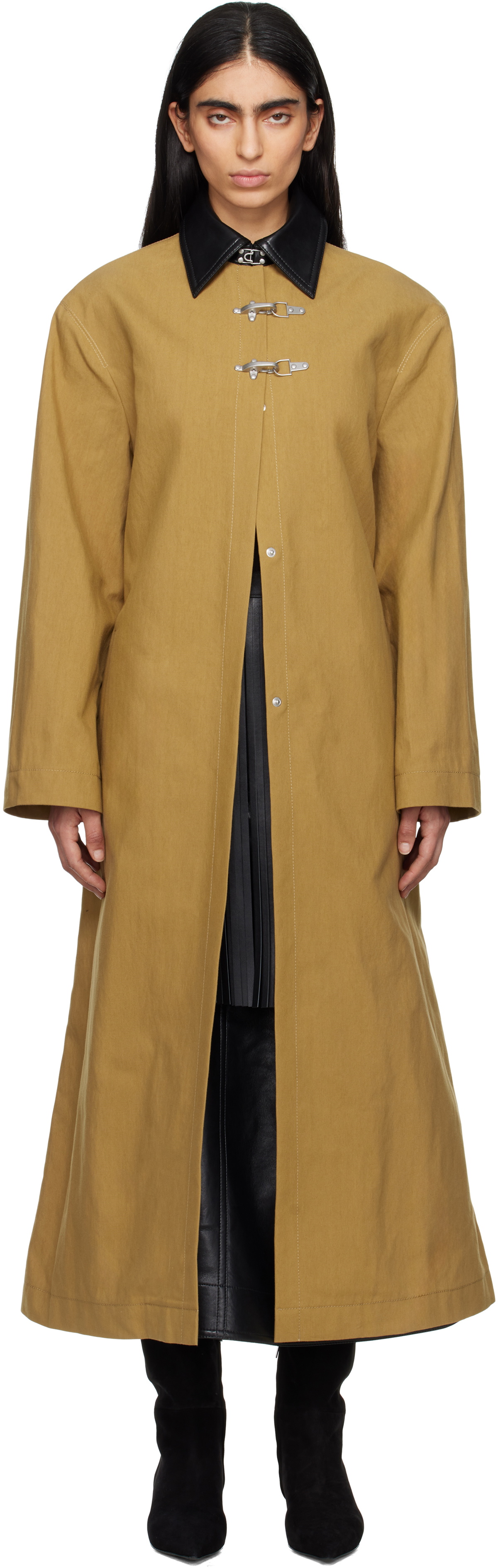 Nanushka Khaki Zofia Coat