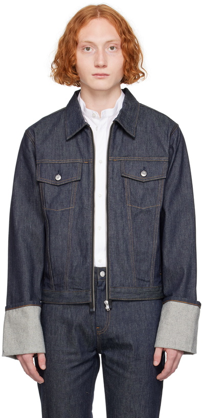 Photo: Helmut Lang Indigo Cuffed Denim Jacket