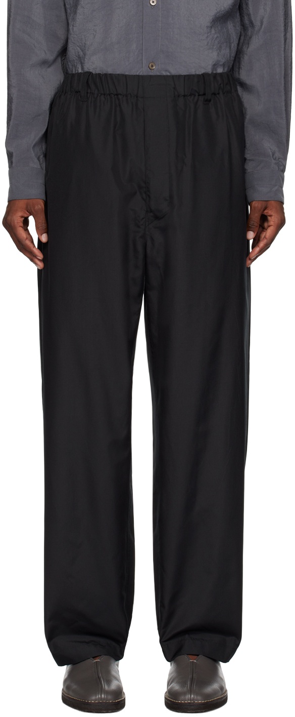 LEMAIRE Black Relaxed Trousers Lemaire