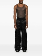 MLGA Black Open-Knit Sheer Tank Top
