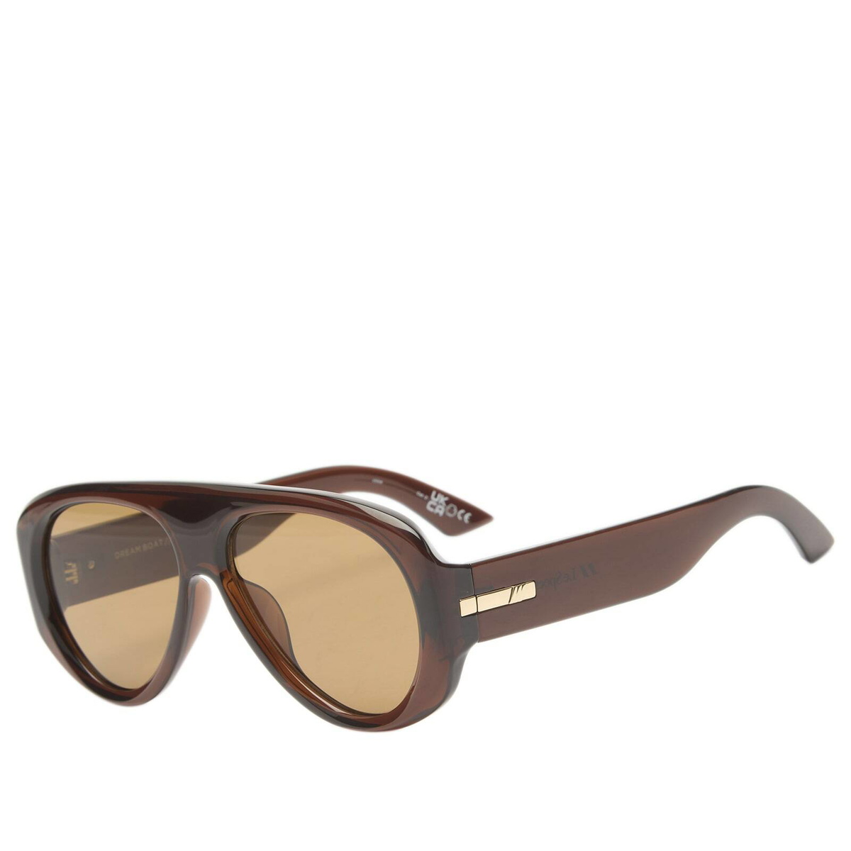 Le Specs Women's Dream Boat Sunglasses in Coco/Light Brown Mono 