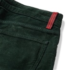 Isaia - Skinny-Fit Stretch Cotton-Corduroy Trousers - Green