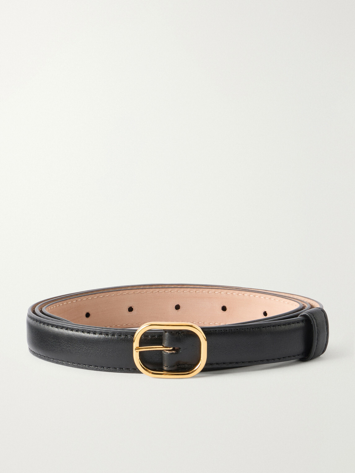 Husbands - 1.5cm Leather Belt - Black