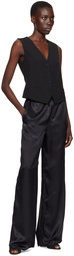 Ludovic de Saint Sernin Black Elasticized Waistband Trousers