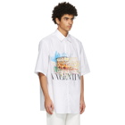 Valentino White Roman Sketches Short Sleeve Shirt