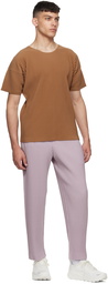 Homme Plissé Issey Miyake Brown Recycled Polyester T-Shirt