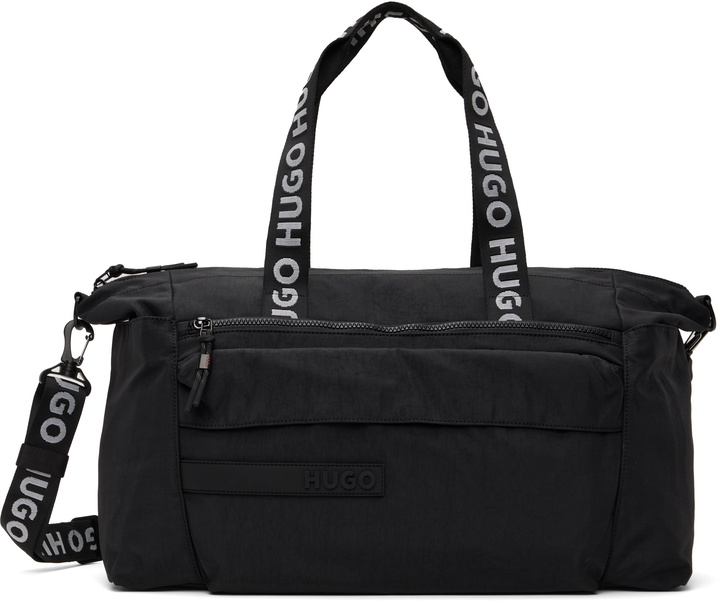 Photo: Hugo Black Logo Patch Duffle Bag