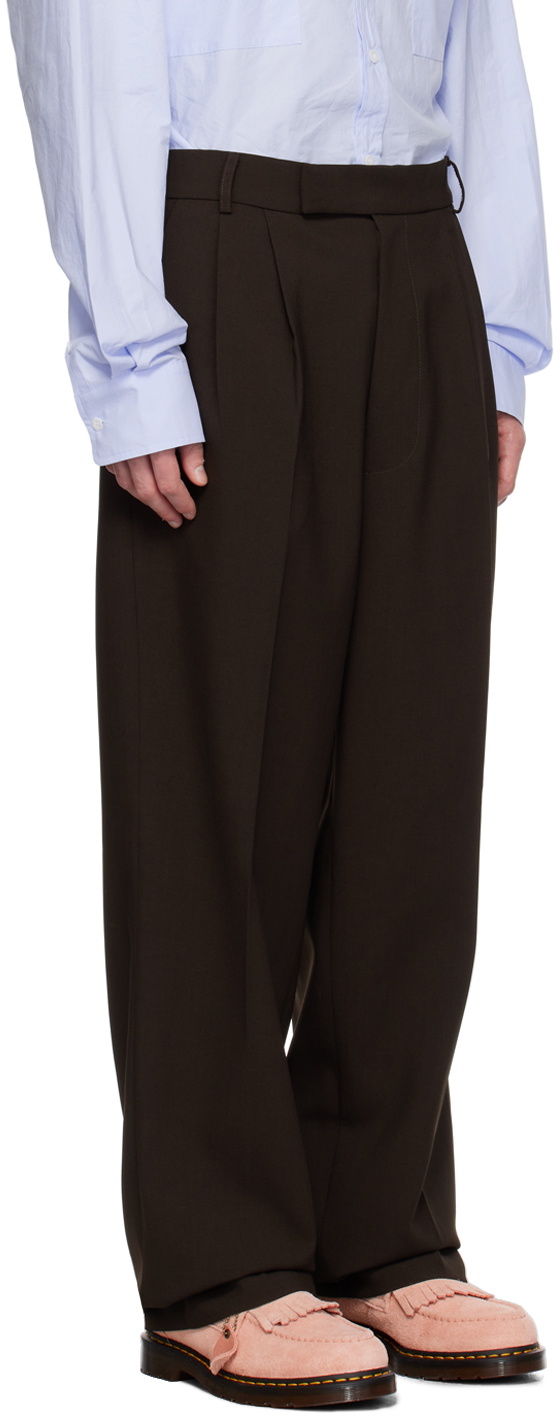 The Frankie Shop Brown Beo Trousers The Frankie Shop
