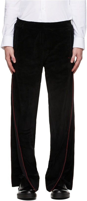 Photo: Y/Project Black Velour Layered Lounge Pants