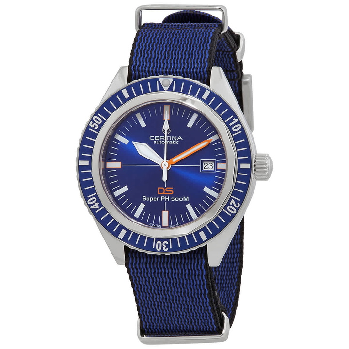 Photo: Certina DS Super PH500M Automatic Blue Dial Mens Watch C0374071804010