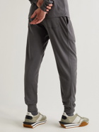 TOM FORD - Tapered Brushed Cotton and Modal-Blend Jersey Sweatpants - Gray
