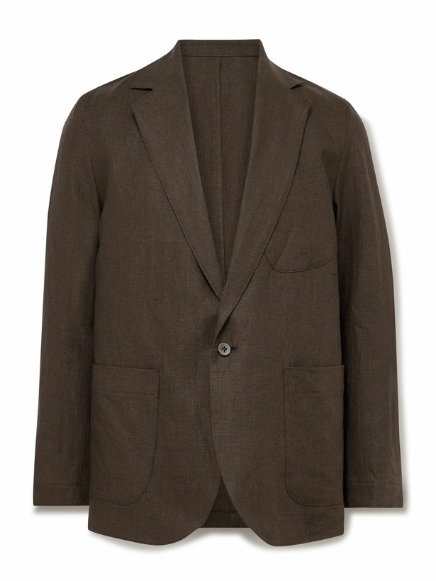 Photo: Stòffa - Unstructured Washed-Linen Blazer - Brown