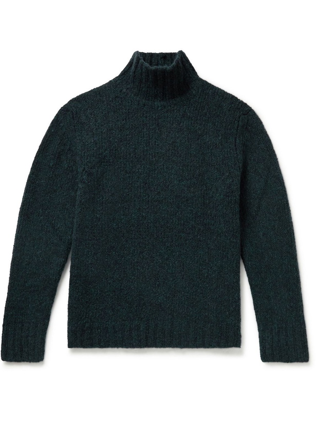 Photo: NN07 - Douglas Wool-Blend Mock-Neck Sweater - Blue