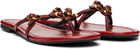 Marc Jacobs Red 'The Leather Kiki' Sandals