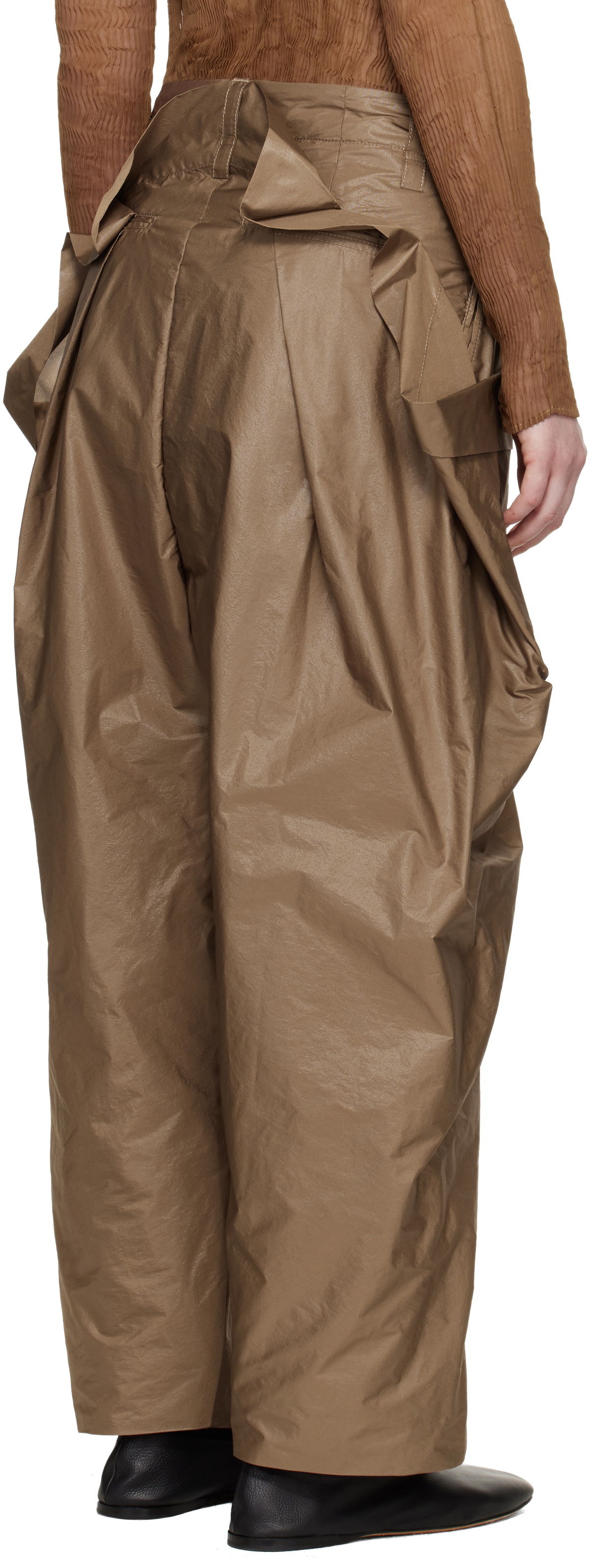 パンツ ISSEY MIYAKE MEN / 99AW trousers cargo ISSEY MIYAKE Beige Aerial Steel Cargo Pants Issey Miyake Men