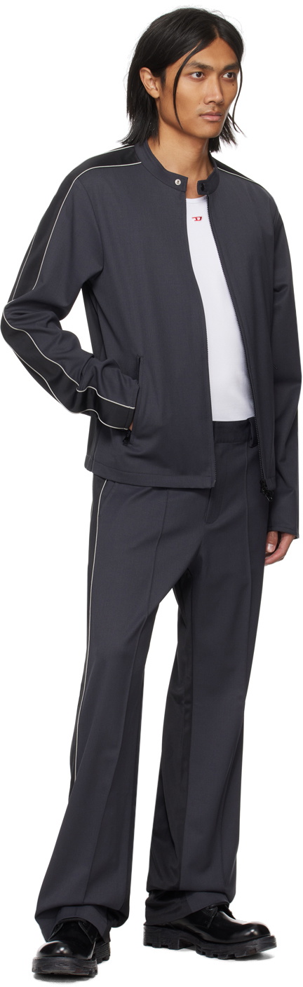 Diesel Gray & Black P-Devlin Trousers Diesel