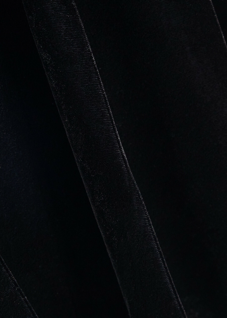 Paige Khai Velour Mini Dress Black