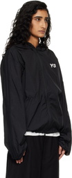 Y-3 Black Nylon Wired 3 Stripes Track Jacket
