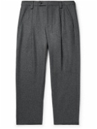 A.P.C. - Renato Tapered Pleated Wool-Blend Trousers - Gray