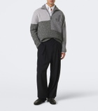 Jacquemus Losange pleated virgin wool wide-leg pants