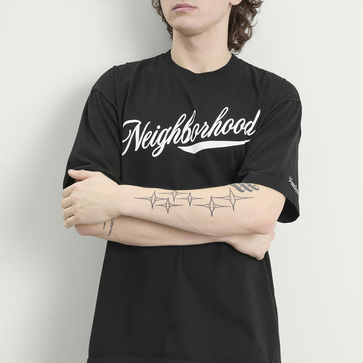 Neighborhood Men's SS-2 Baseball Logo T-Shirt in Black Neighborhood