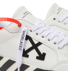 Off-White - Logo-Appliquéd Full-Grain Leather Sneakers - White