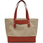 Marni Beige & Orange Canvas Tote