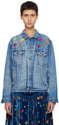 Caro Editions Blue Upcycled Denim Jacket
