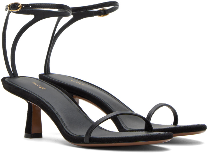 NEOUS Black Tanev Heeled Sandals