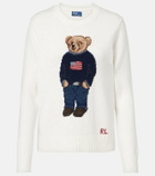 Polo Ralph Lauren Polo Bear intarsia linen and cotton sweater