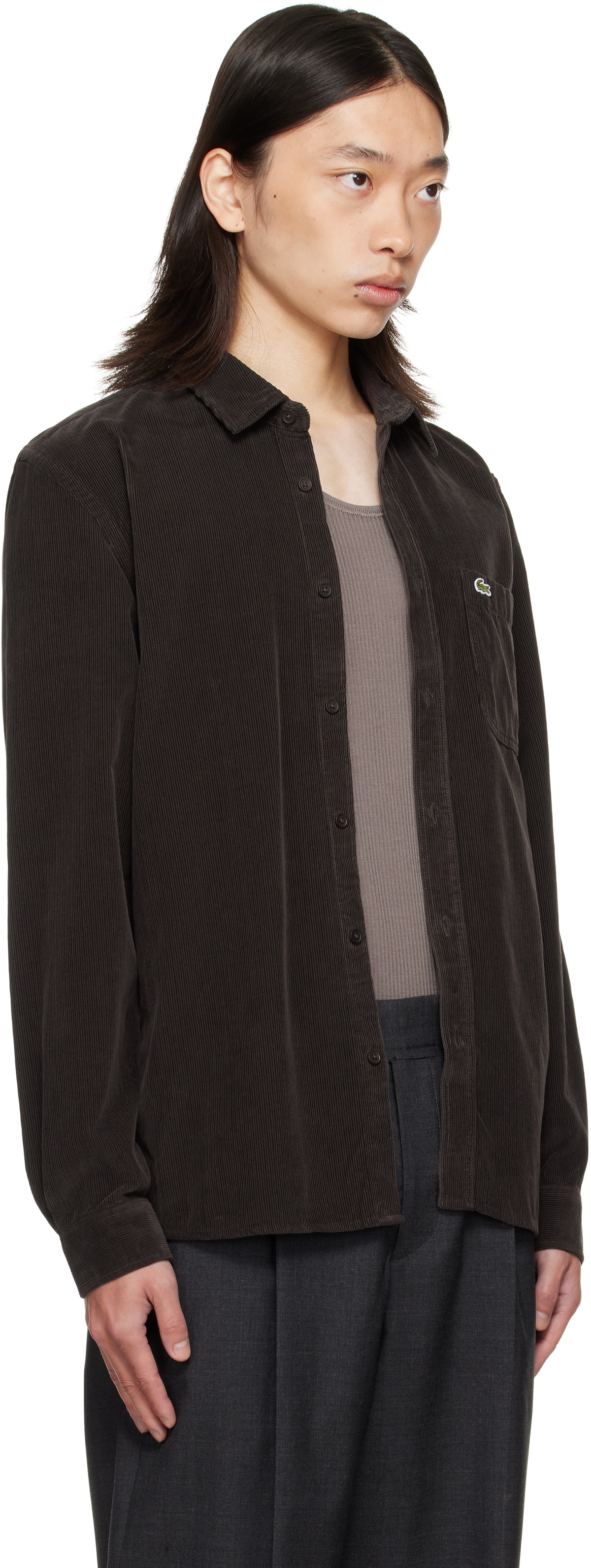 Lacoste Brown Regular Fit Shirt