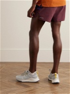 Nike Running - Trail Second Sunrise Straight-Leg Ripstop-Panelled Dri-FIT Shorts - Burgundy