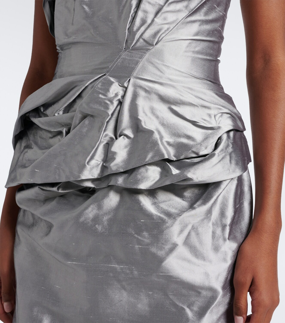 Magda Butrym Draped silk bustier dress