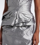 Magda Butrym Draped silk bustier dress